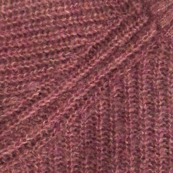 NWT wool-blend, cropped, plum, full-sleeve sweater, chunky rib sweater from H&M - Picture 8 of 12